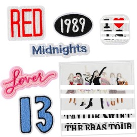 8Pcs Musician's Singer Embroidered Patches Iron on/Sew on Applique Embroidery Repair Patch DIY Craft Accessories Collection Gifts for Music Fans Girls Clothing Jacket Jeans Backpack Hat Vest