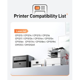 125A Toner Cartridge set 4-Pack Replacement for HP 125A CB540A CB541A CB542A CB543A Compatible with HP LaserJet Pro Color CP1215 CP1515n CP1518ni MFP CM1312 CM1312nfi Printer Black Cyan Magenta Yellow