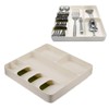 Silverware Drawer Organizer 3 in 1 Eco Friendly Plastic Multifunction