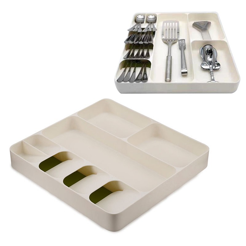 Silverware Drawer Organizer 3 in 1 Eco Friendly Plastic Multifunction
