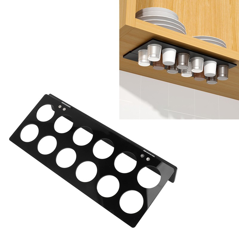 Wall Mounted Coffee Pod Holder Space Saving Under Counter Cabinet