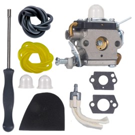 youjupazi 581734301 574386701 Carburetor Kit with 574603901 Line Trimmer Fuel Filter for HUSQ 122LD 122C 122LDX 122LK 2 CyCle Trimmer Edger Parts Replace 574386701 581734301 Carb
