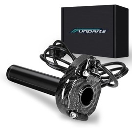Funparts Carbon Fiber Twist Throttle Assembly Handle Kit + Throttle Cable for Surron Sur Ron Light Bee X/S LBX Segway X260 X160 Electric Dirt Bike
