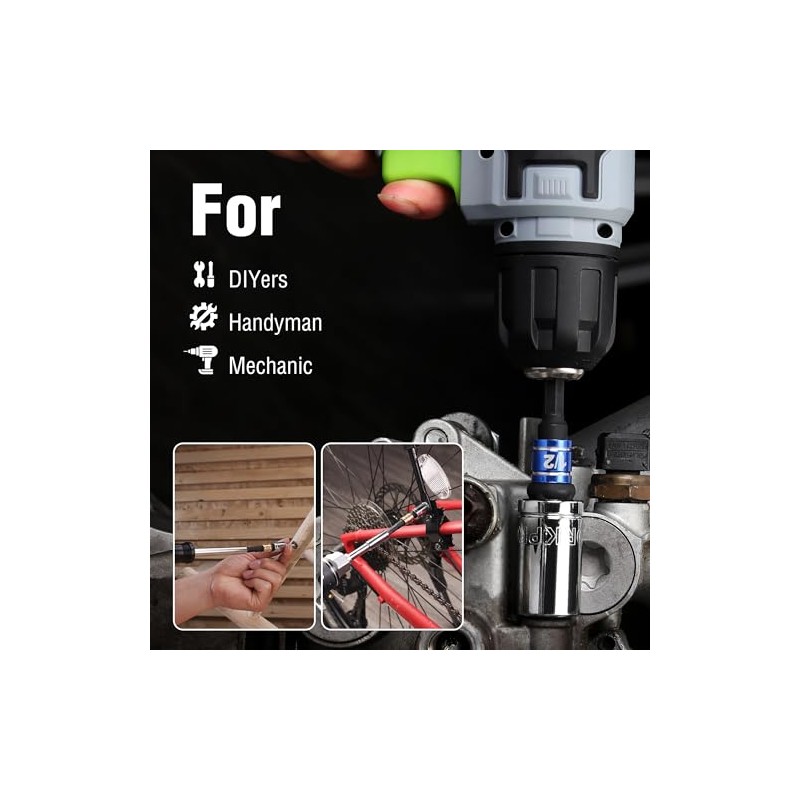 WORKPRO Impact Grade Socket Adapter Set, 1/4", 3/8", & 1/2"