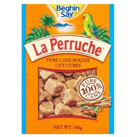 Beghin Say la Perruche Pure Cane Rough Cut Cubes (500g) brown - Pack of 2