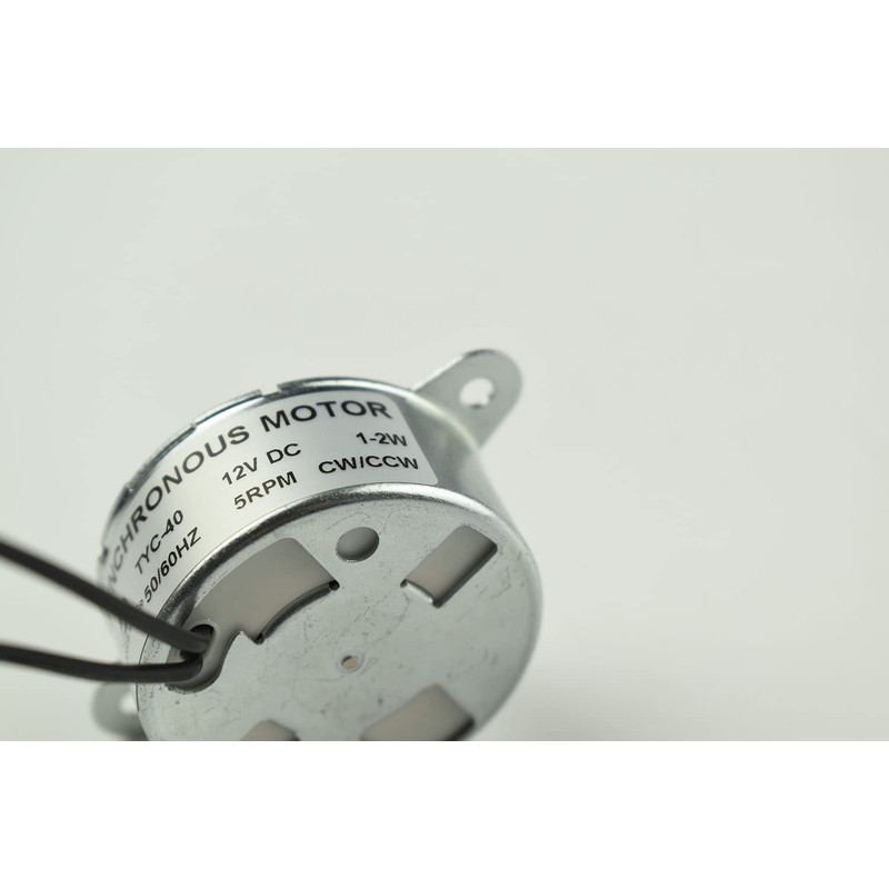 CHANCS Synchronous Motor TYC-40 DC 12V 5RPM Inner-Shaft Length 33mm