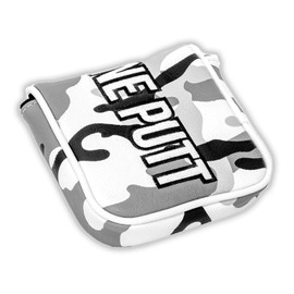 CMC Design Golf Mallet Head Cover - Custom Embroidered Golf Driver - Premium Faux Leather, Beautiful Design Elements & Soft Protective Lining – Great Fit for Any Mallet & Golfer (Snow Camo)