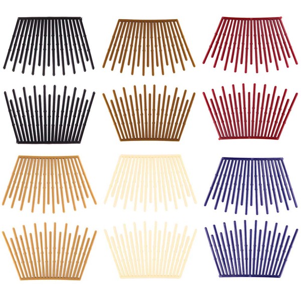 6 Pairs Interlocking Hair Combs Double Side Comb Hair Jaw Clamps Hair Clips Ponytail Holder Hair Styling Accessories for Women Ladies Girls (Mixed Color)
