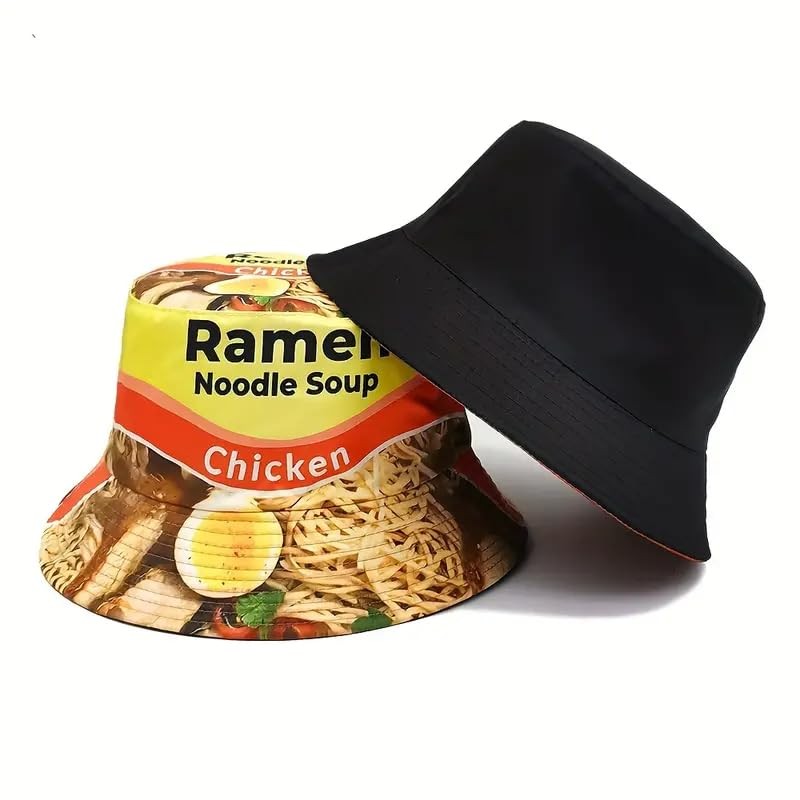 Ramen Noodle Chicken Novelty Bucket Hat, Unisex, for Festivals or