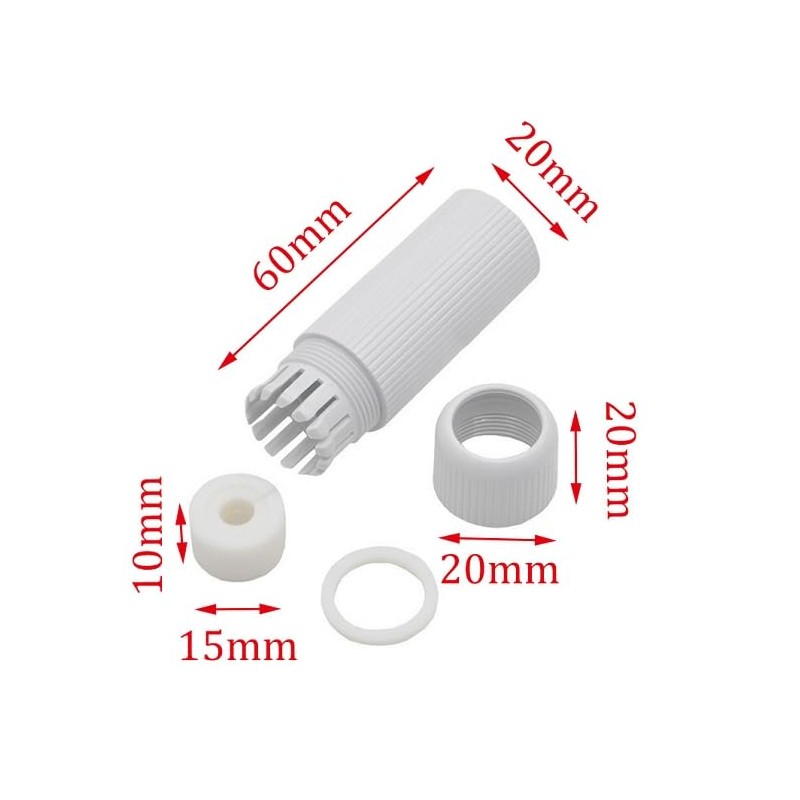 SJZBIN 6Sets White RJ45 Waterproof Connector Cap Cover POE NVR
