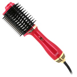 CHI Volume Styler, Blowout Brush for Amplified Volume, Heated Comb to Smoothen & Straighten Hair, 2-in-1 Hair Tool, Pink