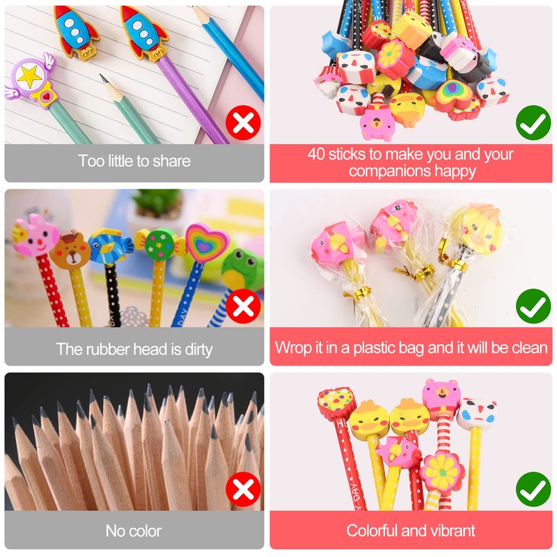 JOPHEK HB Pencils Set, 40 x HB Pencils Set with