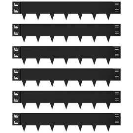 Galvanized Steel Landscape Lawn Edging 40 Inch Strips, Steel Edging 8 Inch Depth,6-Pack Black Bendable Metal Landscape Edging,Metal Edging for Landscaping (20FT Total Length)