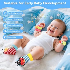 Baby Toys for 0-12 Months Newborn Boys and Girls Gifts Wrist Rattle Socks for Babies 0-6 Months Infant Girl Boy Toys for Babies As Shower Gifts
