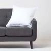 HOMESCAPES - 100% Cotton Plain White Large Cushion Cover -