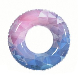 Float Ring, For Kids, Adults, O-Shaped, Swimming, Diamond Pattern, Glitter, Exercise, Water Play, Includes a Pull Included, Strong Float, Swimming Pool, For Swimming in the Beach, Summer Vacation,