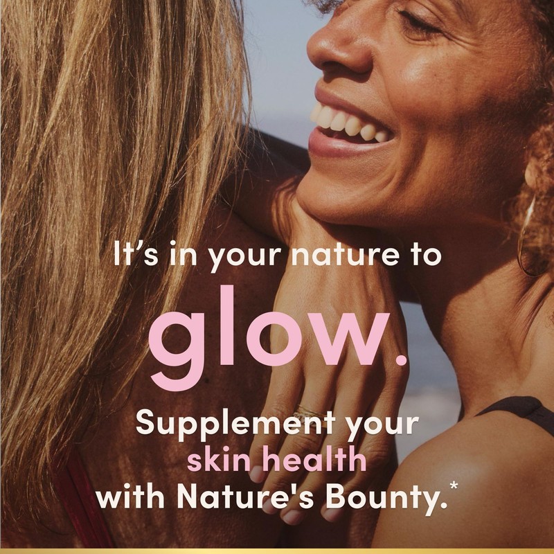 Nature's Bounty Vitamin C and Hyaluronic Acid Supplement, Supports Glowing