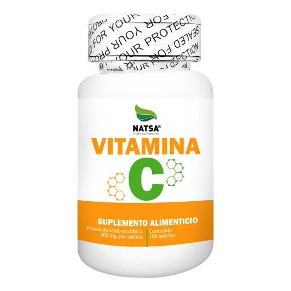 Vitamina C 100 Tabletas 500 Mg Cu, Calidad Premium Sabor