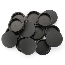 Baomain Plastic Locking Hole Plugs Panel Hole Diameter 1.75" (45mm) Black 25 Pack