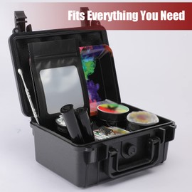 Kyrgyzst Smell Proof Box - Lock Box with Odor Proof Lid, Discreet, Child & Robust, Multi-use for Home, Travel, Camping (Multicolor)