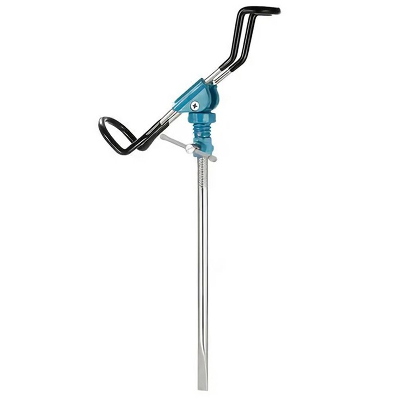 Stainless Steel Fishing Rod Holder Ground Support Stand 360 Degree