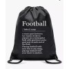 Unbranded Football Definition Drawstring Waterproof Bag Backpack Black (B2)