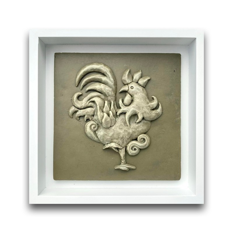 Arami Arte, Cuadro Decorativo Gallo Fa, En Relieve, 23 X