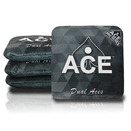 CornholeAce Dual Aces - Black (Set of 4 Bags) - ACE Pro Stamped