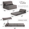 Tiita Futon Couch Chair, Single Size, Folding Sofa Bed Couch