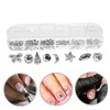 WOONEKY Flat Bottom Nail Charms Nail Decorations for Manicure Art