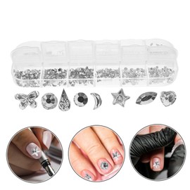 WOONEKY Flat Bottom Nail Charms Nail Decorations for Manicure Art for Weddings Birthdays and Special Occasions Easy to Use Fashion Accessories