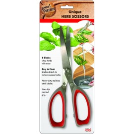 Herb Scissors, Unique Design with 5 Stainless Steel, Easy to Clean Blades, Best Kitchen Gadget Utensil for Fresh Herb Cutting by Jokari Gourmet