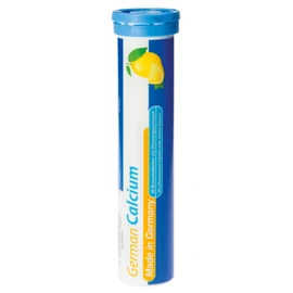 Calcium Effervescent Tablets 2 x 20 Pieces Lemon Flavour - 500 mg Calcium - T&D Pharma German Calcium - Made in Germany