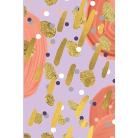 Modern Funky Pattern Notebook: All Good Vibes; Peach, Gold and Purple Notebook; 6” x 9” inches 200 white lined journal pages.