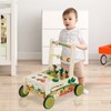 Beright 12-in-1 Wooden Baby Walker, Toddler Activity Center Toys, Wooden