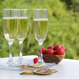 Cristar Premiere Champagne Flutes, 6.5oz Champagne Glasses Set Of 4, Prosecco Glasses, Dishwasher-Safe, Lead-Free Mimosa Glasses, Ideal for Home Bar, Special Occasions, Made in Colombia.