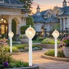 Outdoor Lamp Post Lights for Lawn Yard Driveway, White Outside