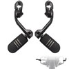 FOVPLUE 1.25" Highway Footpegs,Long Angled Adjustable Highway Pegs w/Mounts for
