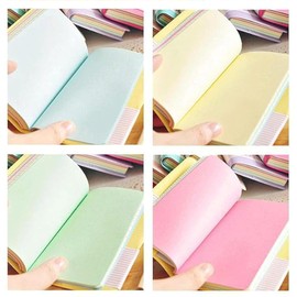Cute Emoji Candy-Colored PU Leather Mini Notebooks (6-Pack) - A7 Pocket Journals with 80gsm Paper, 100 Sheets | Vibrant Colors & Fashionable Design for Girls, Students, Office