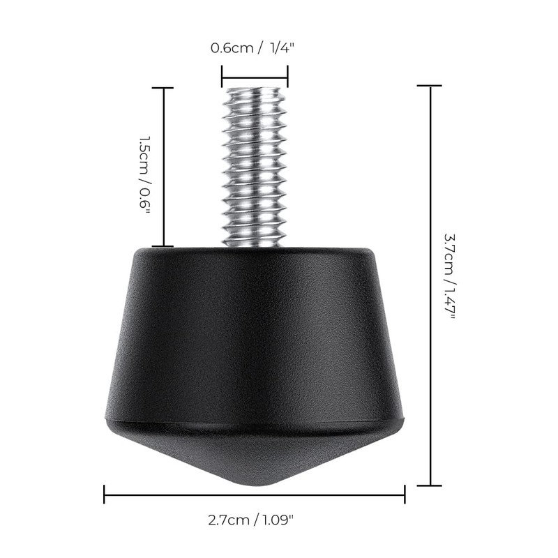 K&F Concept Universal Anti-Slip Rubber Tripod Foot Spikes Compatible with