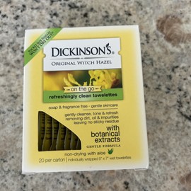 Dickinson's Original Witch Hazel Refreshingly Clean Cleansing Cloths 20ct- 1 Box