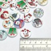 Libiline 100pcs 20mm(3/4") Christmas Wood Buttons 4 Holes Craft Clothes
