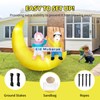 Dawdix 5FT Ramadan & Eid Mubarak Inflatable Decorations with LED