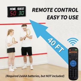 GAN XIN Electronic Scoreboard Portable LED Scoreboard 1.8 Inch Digital Scoreboard with Remote Control for Basketball, Football, Volleyball