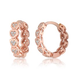 Sterling Silver Heart Earrings (Hearts Row)