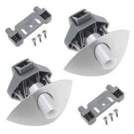 2 x Slider Locks Half Moon for 1.4 cm-1.6 cm Thickness for Caravan Cabinet Door Knob Locking Furniture Handle Lock Cabinet Hardware Lock Silver