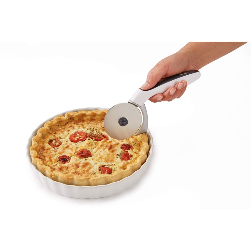 Zyliss E910029 Pizza Cutter Sharp Edge, Grey/White, Wheel Cutter for