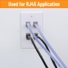 YOEMELY Cat7 Keystone Wall Plate 4 Port, 1 Gang RJ45