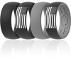 ThunderFit Silicone Wedding Rings for Men, 2 Layers Top Design