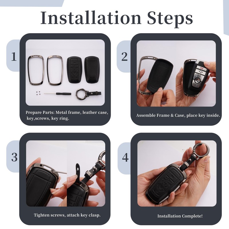 for Ford Key Fob Cover with Keychain Compatible with Explorer